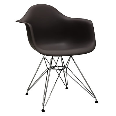 Vitra Eames DAR 43cm Armchair Mauve Grey / Chrome